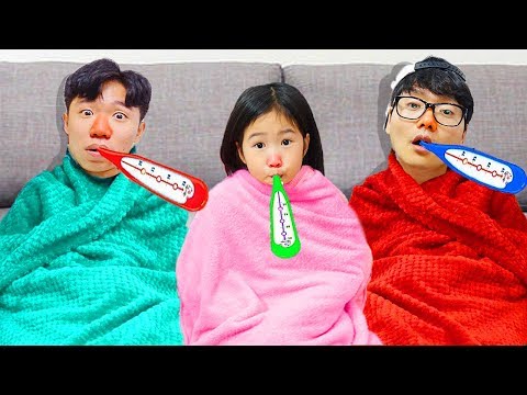 Boram prend soin de DDochi et conan qui a un rhume.