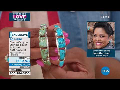 Chaco Canyon Sterling Silver 5Stone Cuff