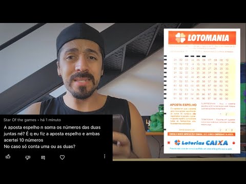 🍀 LOTOMANIA : A APOSTA ESPELHO JUNTA OS NÚMEROS JOGADOS DOS DOIS BILHETES?