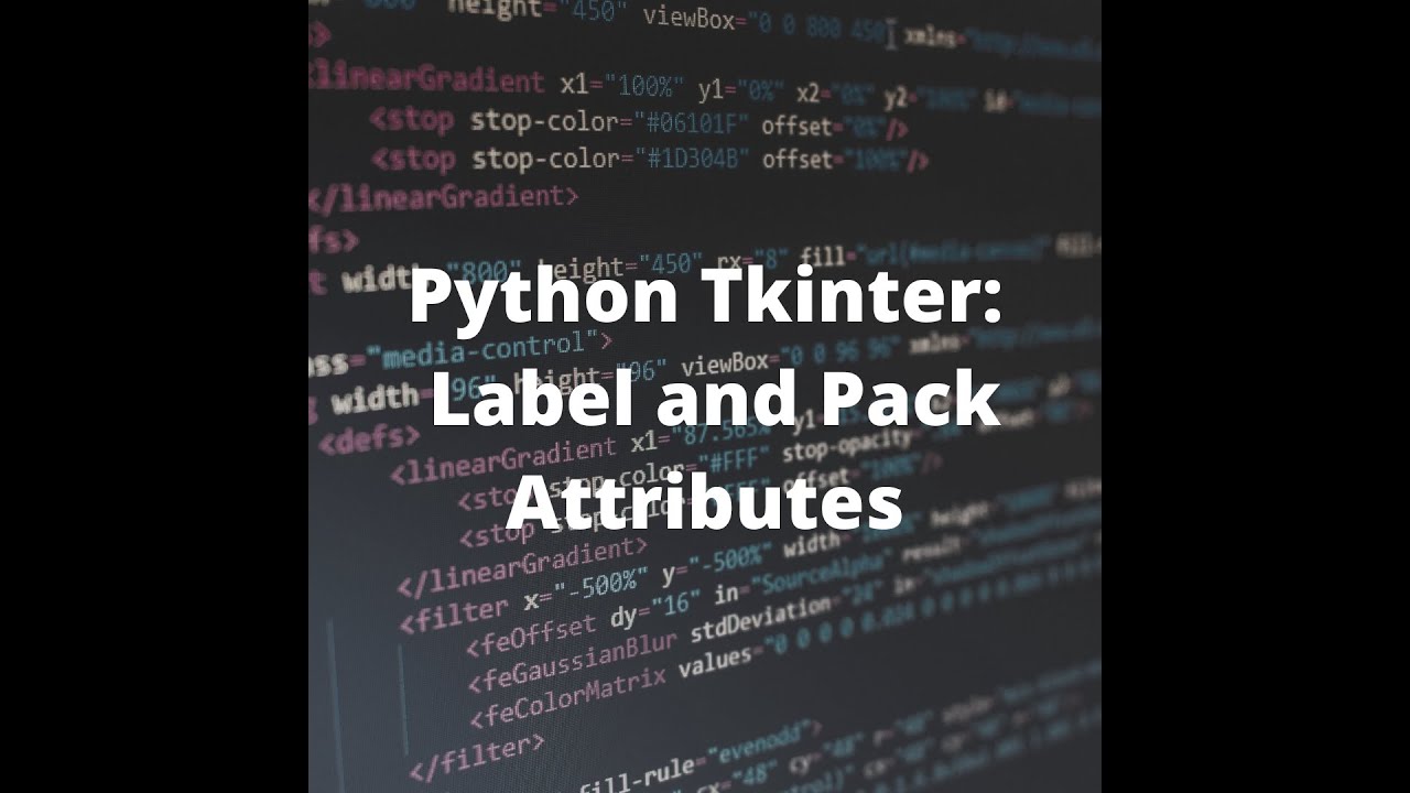 python tkinter: label and pack attributes