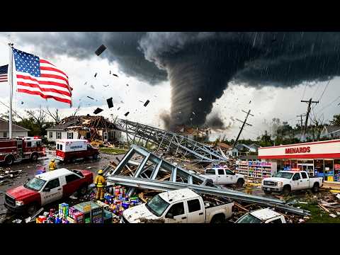 Chaos in Michigan! 🌪️ Massive Tornado Destroys Homes & Cars, Causes Widespread Damage in Union City