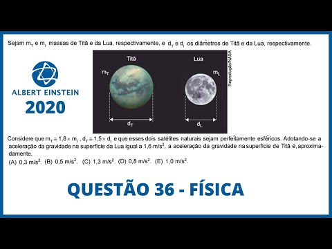 MEDICINA EINSTEIN 2020 - QUESTÃO 36 - FÍSICA