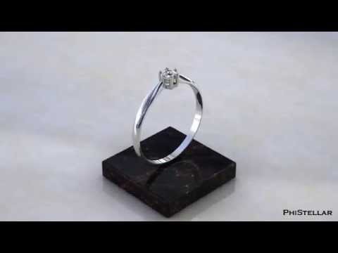 PhiStellar PA1008-3DW White Gold Engagement Ring with Diamond