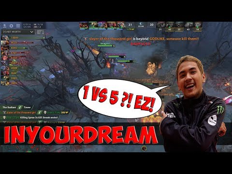 inYourdreaM [top 1 Indonesia MMR ] Crazy Meepo 1 vs 5  = ez Rampage