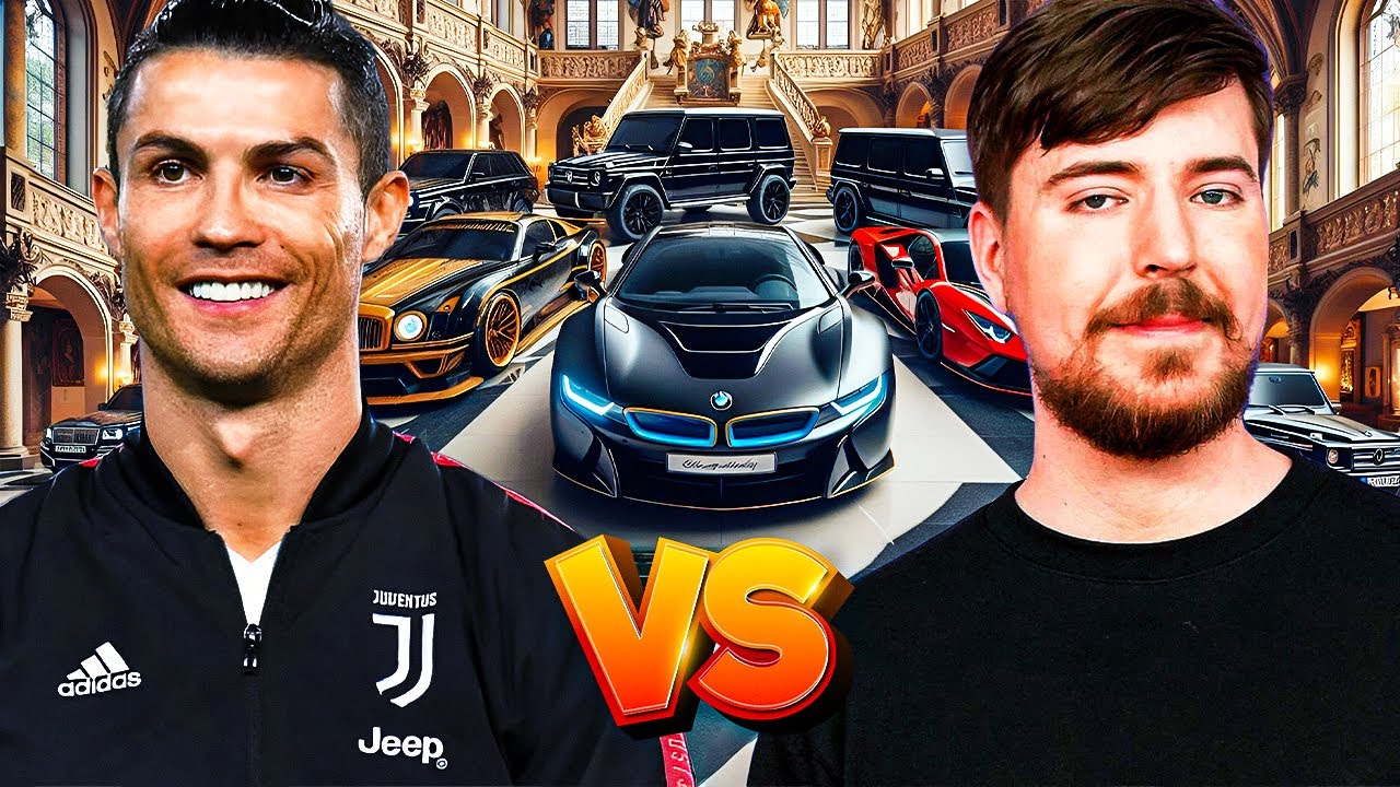 Cristiano Ronaldo vs  MrBeast Cars Collection Comparison 2024