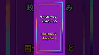 今聞けない政治のしくみ / 国会1日延長でいくらかかる？
