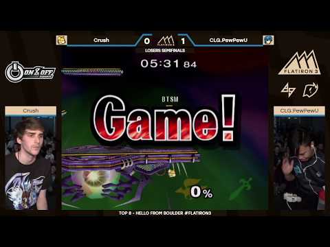 Flatiron 3: Losers Semifinal - Crush (Fox) vs. CLG.PewPewU (Marth)