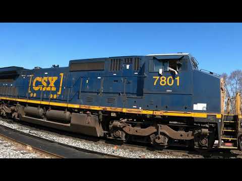 Railfanning Fun/Action - Rail Noise - Fast CSX Train in Plymouth - Michigan