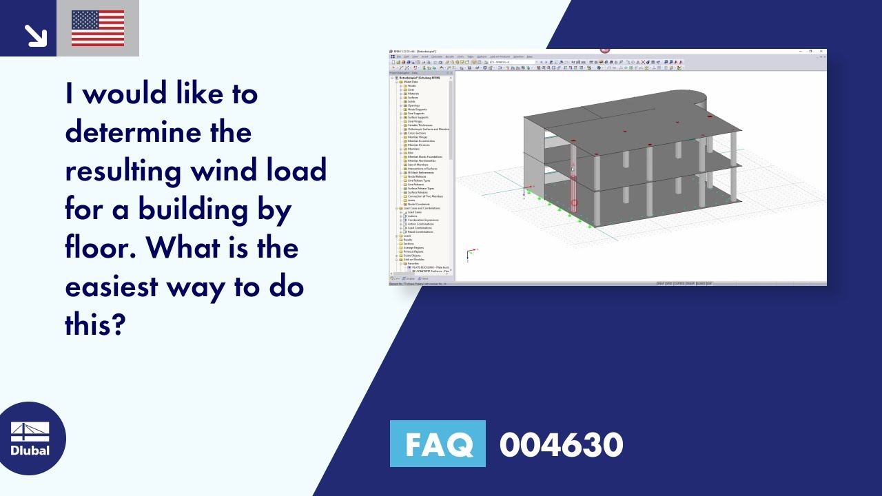 [EN] FAQ 004630 | I would like to determine the resulting wind load for a building by floor...