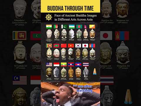 Faces of Ancient Buddha Images in Different Arts Across Asia 🌏🕉️ #shorts