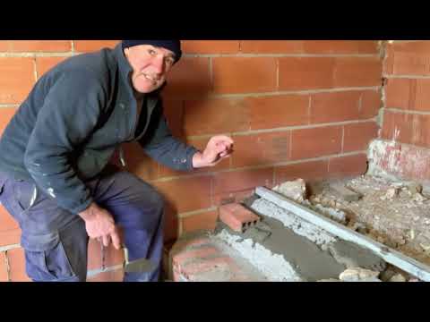 How to make the steps of a staircase with bricks
