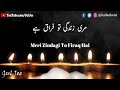 Meri Zindgi Tu Firaq Hy Full Ghazal Qawali Lyrics By Peer Naseer Udin Naseer