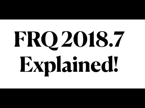 Frq 2018 7 Explained