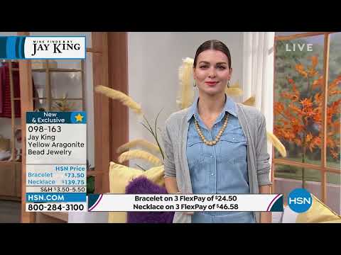 Jay King Sterling Silver Yellow Aragonite Graduated Bead...