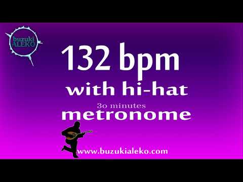 ♫ 132 bpm metronome with hi-hat - Allegro