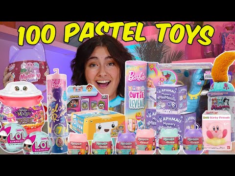 UNBOXING 100 *PASTEL MYSTERY* TOYS!!😱 *RARE FINDS*
