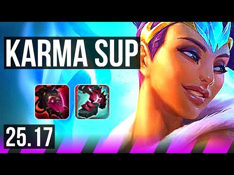 KARMA & Sivir vs XERATH & Jhin (SUP) | 7/1/7, Dominating | KR Diamond | 25.17