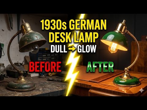 Restoring a Stunning 1930s German Desk Lamp | Vintage Restoration #shorts