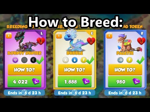 3 FREE Breeding Tokens Unlocked! How to Breed Bounty Hunter, Bubble & Palette Dragons! - DML #1562
