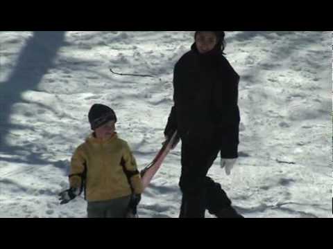 Gavin & Malini Sledding 2010