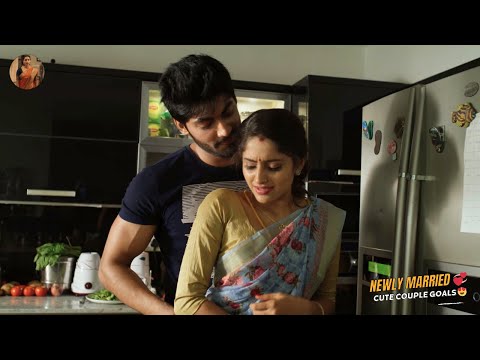 Newly Married 💞 Cute Couple Goals 😍 | Kitchen Romantic Status 😘💕