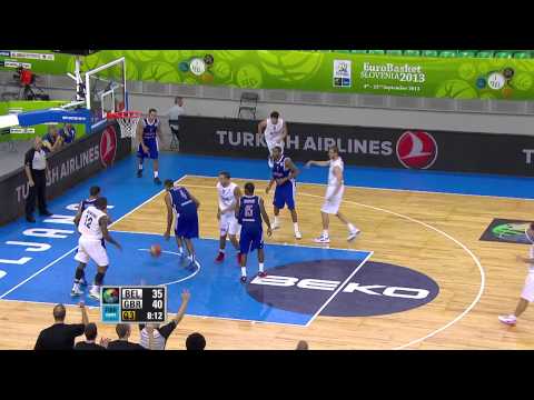 Postgame S. van Rossom, K. Achara BEL-GBR EuroBasket 2013