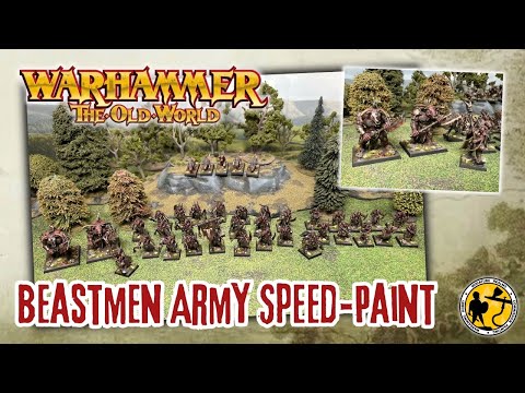 Warhammer: The Old World | Speed Painting A Beastmen Brayherds Army | Tutorial