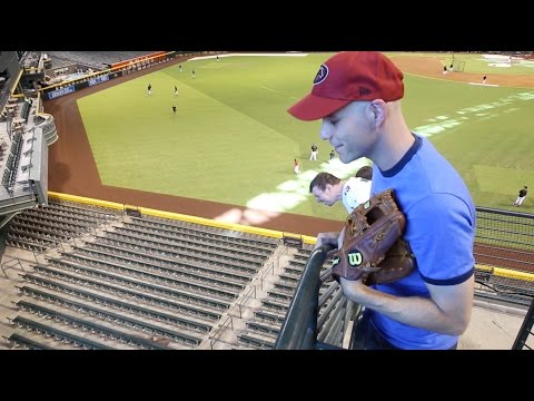 Catching my 9,000th baseball at Chase Field Video