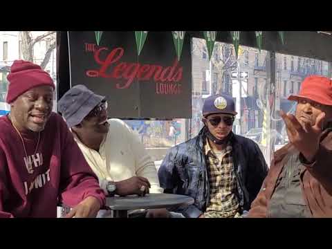 LEGENDS LOUNGE, WITH PRETTY TONE OF MOBSTYLE, DJ DOUBLE J, MASCOT TALKING AOUT OLD HARLEM/ CRACK ERA