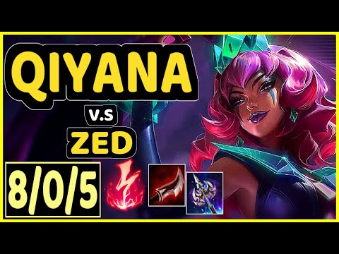 MILICA (QIYANA) vs ZED - 8/0/5 KDA MID CHALLENGER GAMEPLAY - EUW
