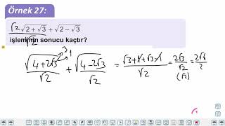 Eğitim Vadisi TYT Matematik 15.Föy Köklü Sayılar 2 Konu Anlatım Videoları