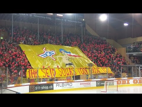 Choreo "Ihr seid sowas von käuflich" (SCL Tigers vs. Kloten Flyers, 16. Saisonspiel)