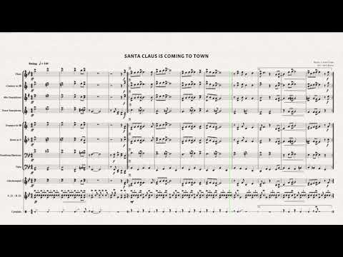 Santa Claus Is Coming To Town, Band Arrangement, Full Score