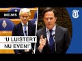 Keiharde clash Rutte en Wilders