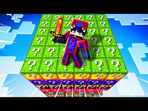 Minecraft, but the WORLD is made of LUCKY BLOCKS...