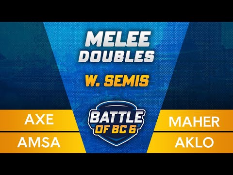 Axe / aMSa vs Maher / Aklo - Melee Doubles Winners Semi-Final - Battle of BC 6