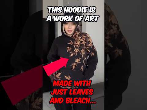 Leaves + Bleach = A Stunning DIY T-Shirt / Hoodie! 🍂👕