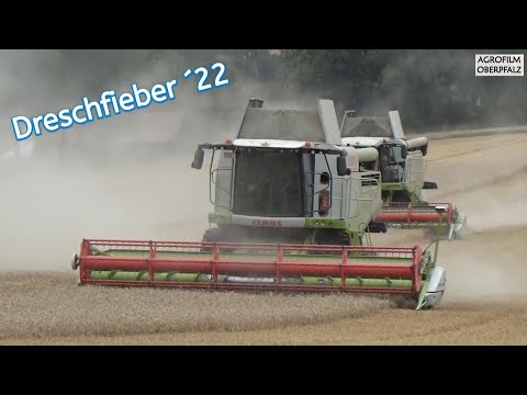 Dreschmarathon nonstop - 15m auf einmal -Weizenernte -Claas Lexion 740 u. 560 -Landw. Lohnb. Zollner