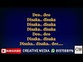 DEO DEO DISAKKA KARAOKE WITH LYRICS | SUNNY LEONE| CREATIVE MEDIA