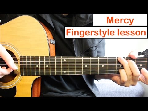 Shawn Mendes - Mercy  | Fingerstyle Guitar Lesson (Tutorial) How to play Fingerstyle Guitar