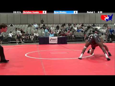 Christian Franks vs. Ryan Mosley at 2013 Junior Nationals - FILA - FS