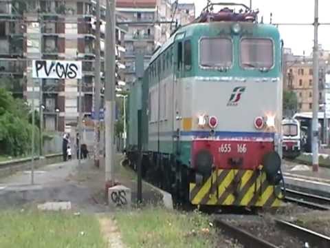E655.166 con container FS Cargo Chemicals in partenza col NCL 56119 Genova Rivarolo - Gricignano