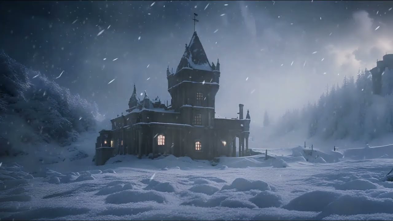 Snowstorm Sounds Howling Wind. 10 Hours of Cold Winter Night Ambience. Relaxing Blizzard for Sleep.