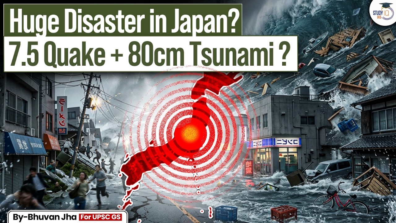 7.5 Earthquake + Tsunami Alert | Massive Disaster Hits Japan | Full Analysis | StudyIQ IAS