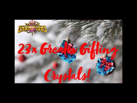 HUGE opening 23 x Greater Gifting Crystals! Will I get Weapon X? - Marvel Contest of Champions