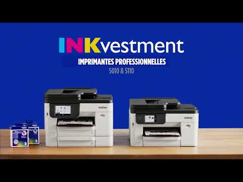 Brother MFC-J5010DW Imprimante tout-en-un à jet d’encre couleur sans fil INKvestment avec impression et numérisation recto verso et écran tactile couleur de 2,7 po