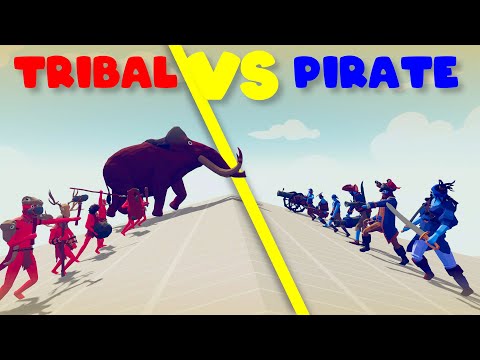 TRIBAL TEAM vs PIRATE TEAM | TABS - Totally Accurate Battle Simulator