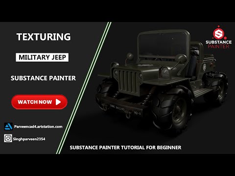 Army Jeep Texturing in Substance Painter