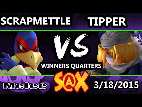 S@X - ScrapMettle (Falco) Vs. Tipper (Sheik) SSBM Winners Quarters - Melee