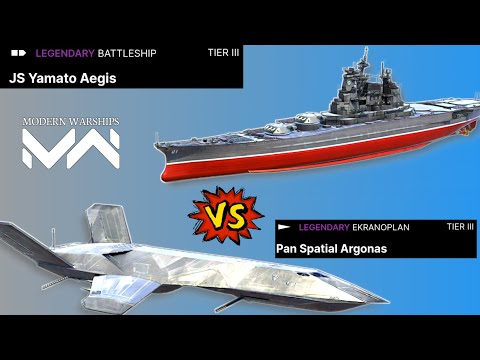 Pan Spatial Argonas Vs JS Yamato Aegis - Modern Warships: Naval Battles